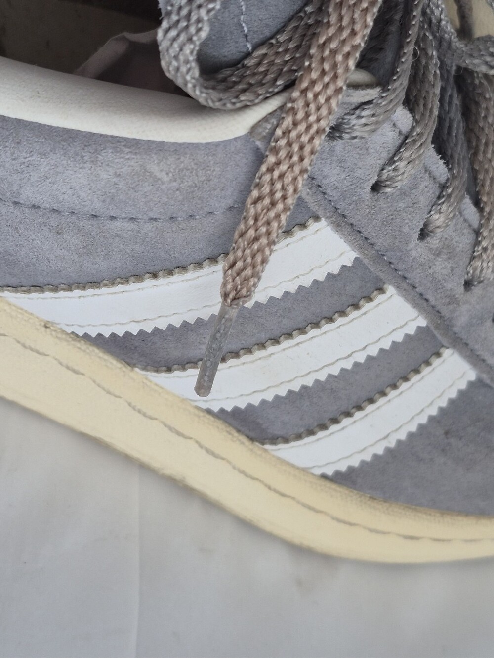 Low-Top Suede Upper Grey Sneakers - Picture 5 of 9